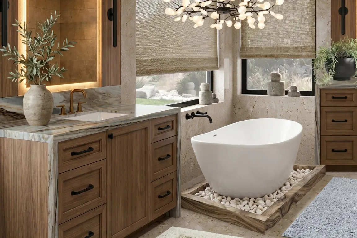 After: spa bathroom