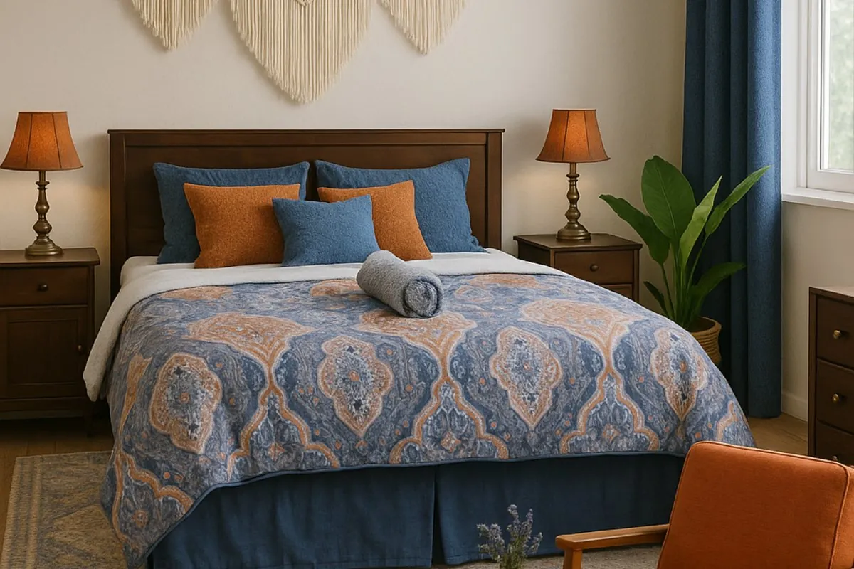 After: airbnb bedroom refresh designed by MinLee Designs
