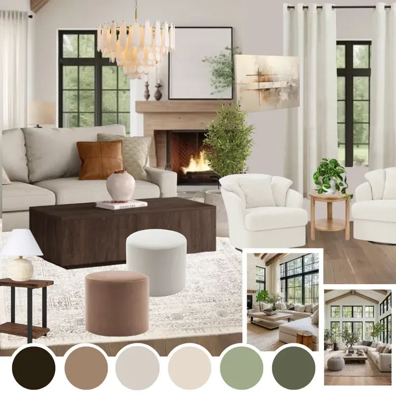 Cosy living room redesign: design board 1